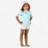 T-shirt Anti UV Bébé Manches Courtes Bleu Clair -Nabaiji t shirt anti uv bebe manches courtes bleu clair