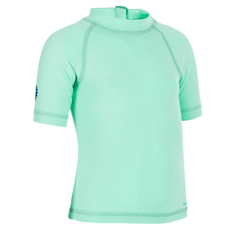 T-shirt Anti UV Bébé Manches Courtes Vert Clair 3 T-shirt Anti UV Bébé Manches Courtes Vert Clair